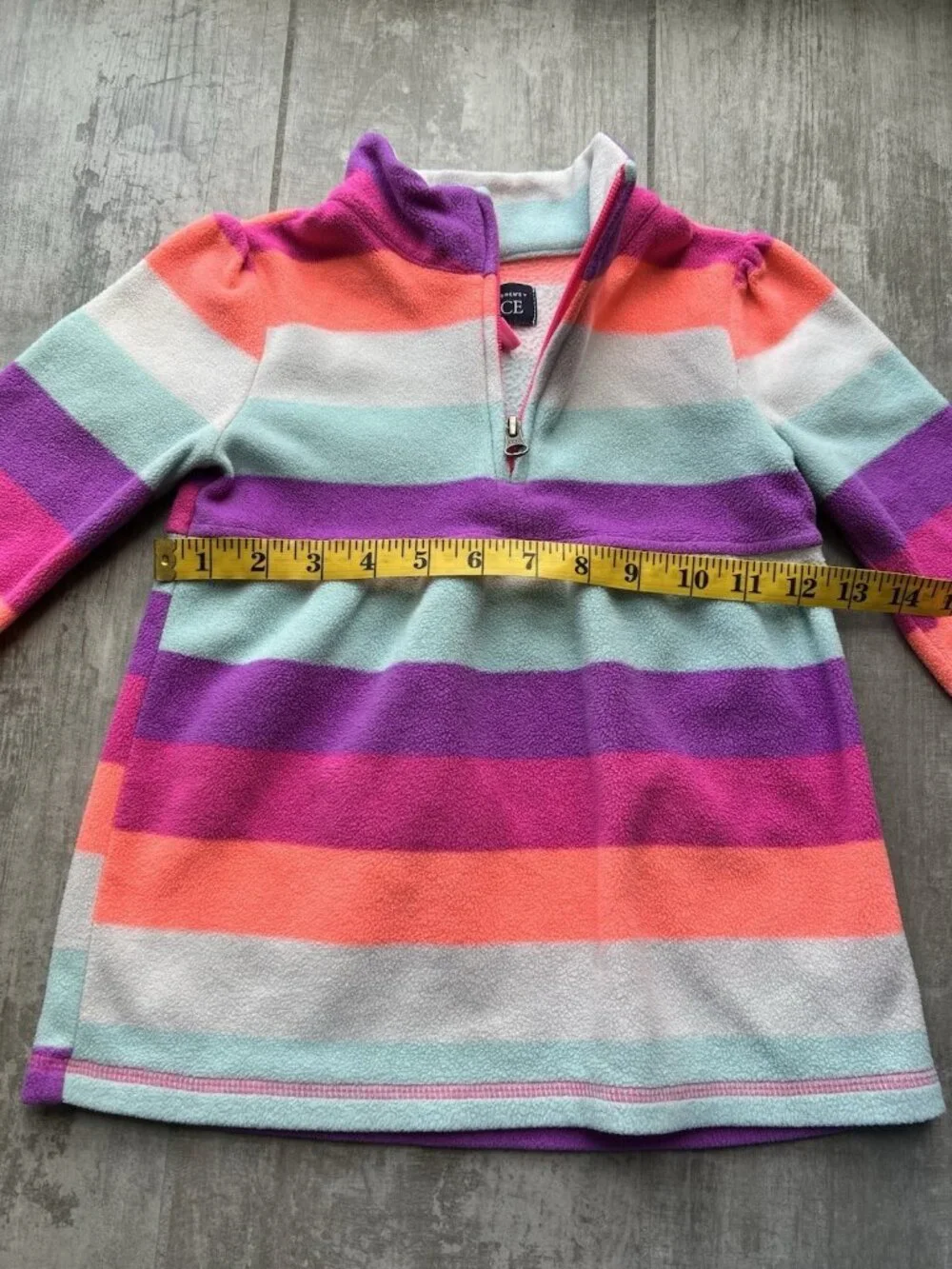 Toddler Little Girls Fleece Rainbow Half Zip Pullover Lightweight Jacket 5T